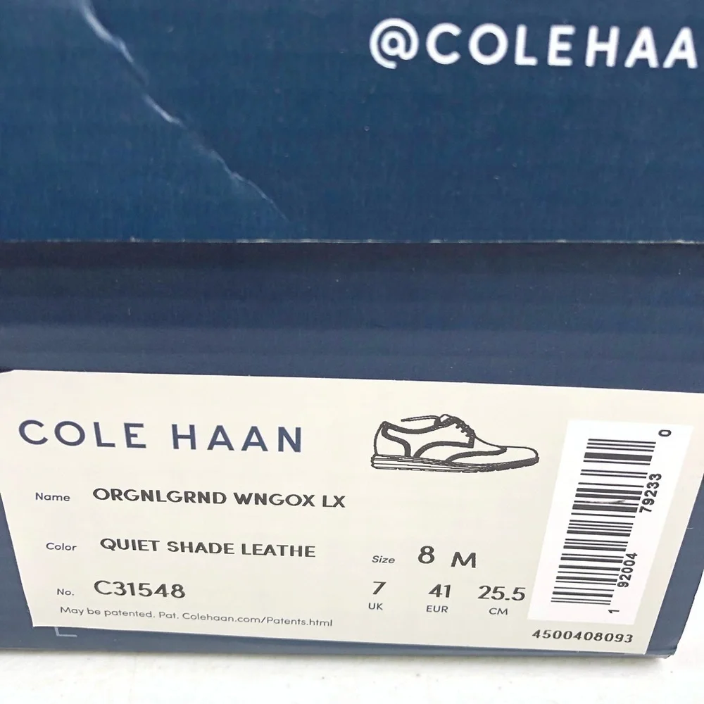 Cole Haan Original Grand Lux Wingtip Oxford Leather Shoes